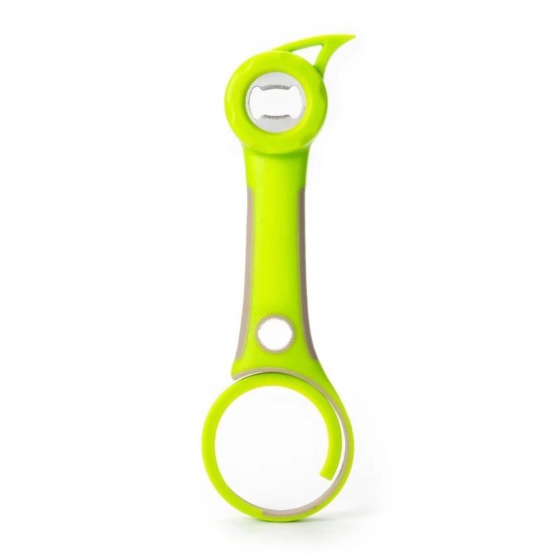 

Six-in-one Bottle Opener Stainless Steel Multi-function Labor-saving Can Opener Household Cap Screwdriver Kitchen Gadgets зелёный