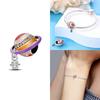 925 Silver Purple Romantic Starry Planet Beaded Necklace Charms Beads Fit Bracelet Women Diy Accessory Fine Gift