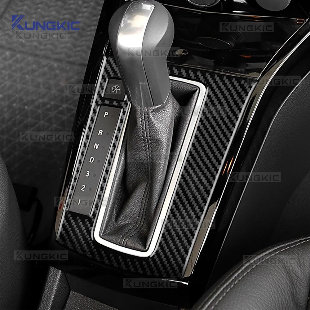 For Vauxhall Opel Astra H MK5 2004 2005 2006 2007 2008 2009 2010 Real Soft Carbon Fiber Sticker LHD RHD Car Gear Shift Panel