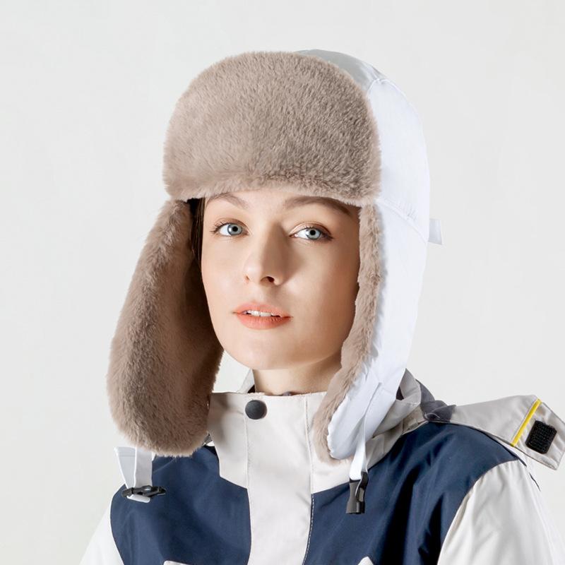 

Зимняя теплая флисовая шапка для улицы с защитой от брызг для мужчин и женщин, утолщенная, холодостойкая, ветрозащитная, для защиты лица, снежная шапка