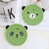 Tea Coaster Non-slip Decorative Rope Anti-scalding Round Hand-Woven Cartoon Bear Cotton Placemat