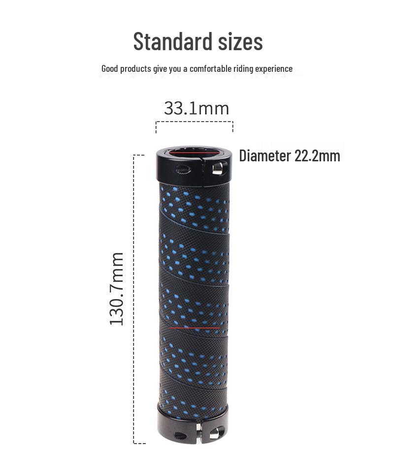 Anti-Slip Mountain Bike Handlebar Grips - Lock-On, Sweat-Absorbing Cycling Accessories with PU Material Tape