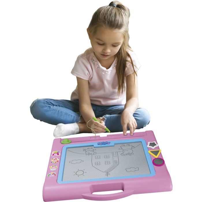 Ardoise magique magnétique - BANDAI - Peppa Pig - Tableau effaçable pour dessiner et recommencer à l’infini - Avec stylo
