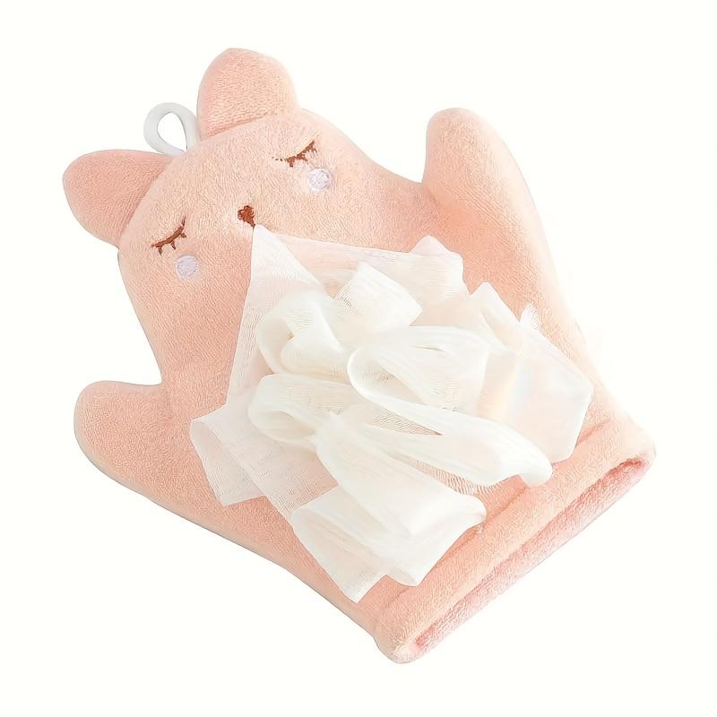 

1pc Cute Cartoon Bath Glove, Non-Electric Bath Scrubber, Simple & Convenient Mud Rubbing Tool, Adorable Bath Towel, Back Scrub Accessory for Home & Ki розовый