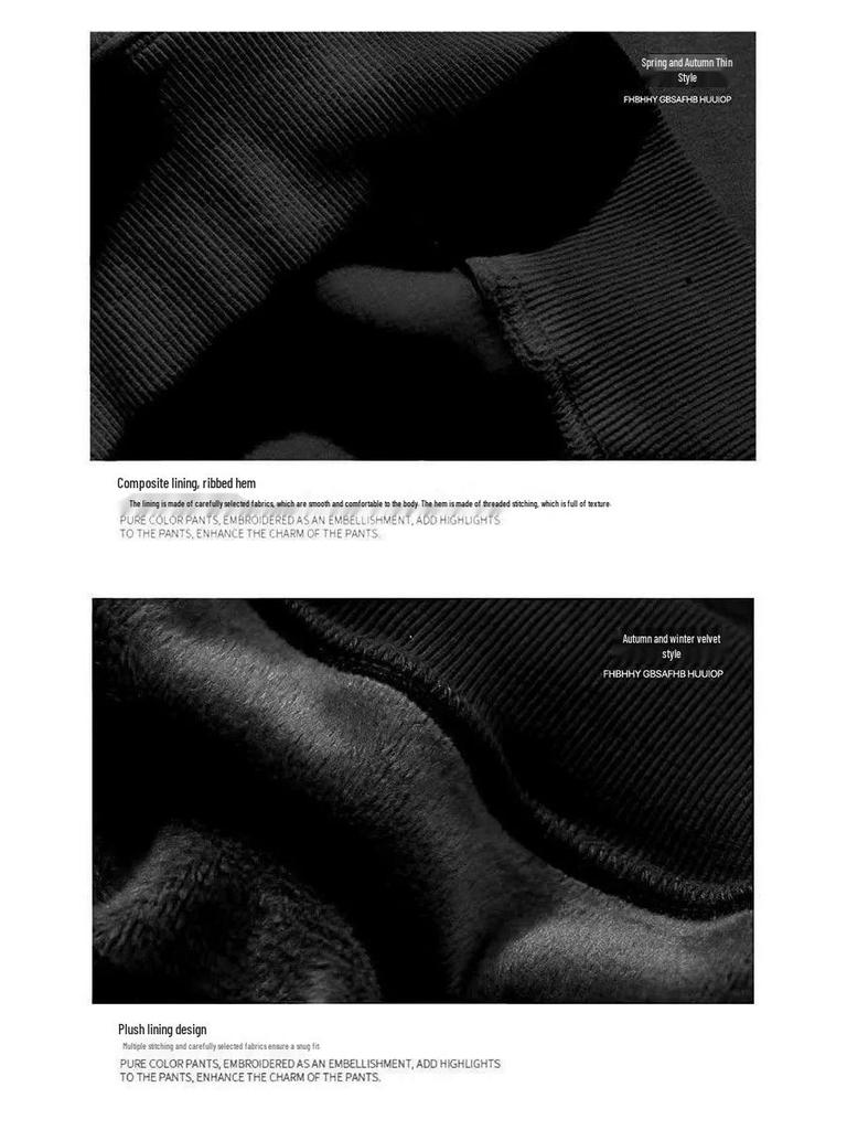Men's Loose Fit Round Neck Hoodie - Thickened Velvet, Trendy American Style, Long Sleeve, Autumn/Winter.
