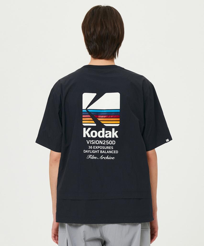 KODAK Rainbow Woven Short Sleeve Piste Black