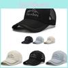 Breathable Adjustable Baseball Cap With Embroidery For Spring Summer Outdoor Activities
