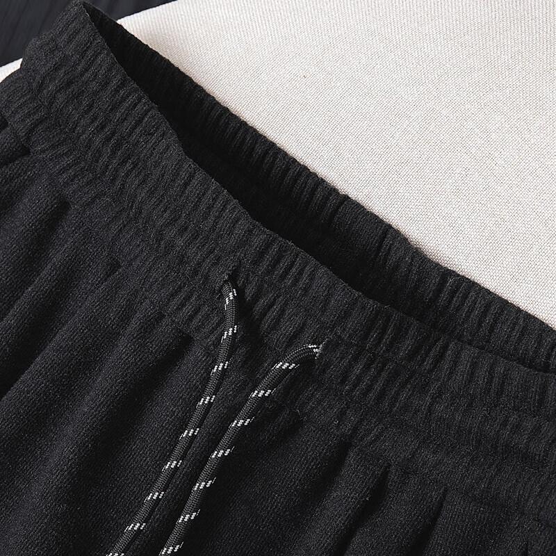 SIBOOSHE Women's Wool Blend Elastic Waist Drawstring Wide-Leg Pants