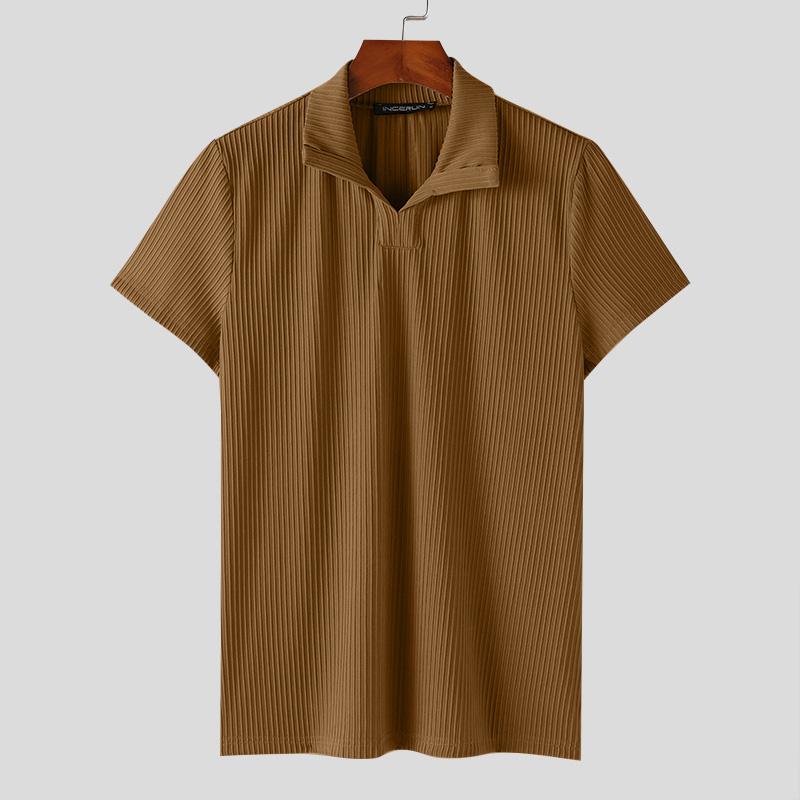 

INCERUN мужские тонкие футболки с V-образным вырезом и короткими рукавами, мускулистые топы XL хаки