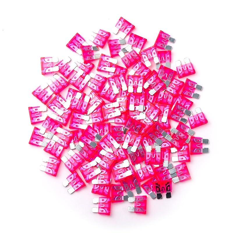 100Pcs 3 Amp Fuses HVAC ATC/ATO Stanbdard Fuse, 3A Car Fuse Blade for Automotive, Truck, Boat, Motorcycle