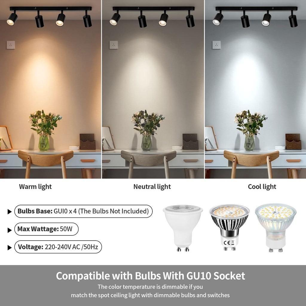 Indoor Lighting Track Rail Lamp Replaceable Bulb Ceiling Spotlight Household Minimalism LED Ceiling Lights