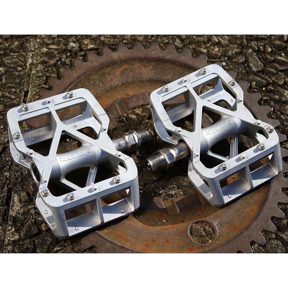 MKS Allways Silver Aluminum Bicycle Pedals for Mountain Bikes