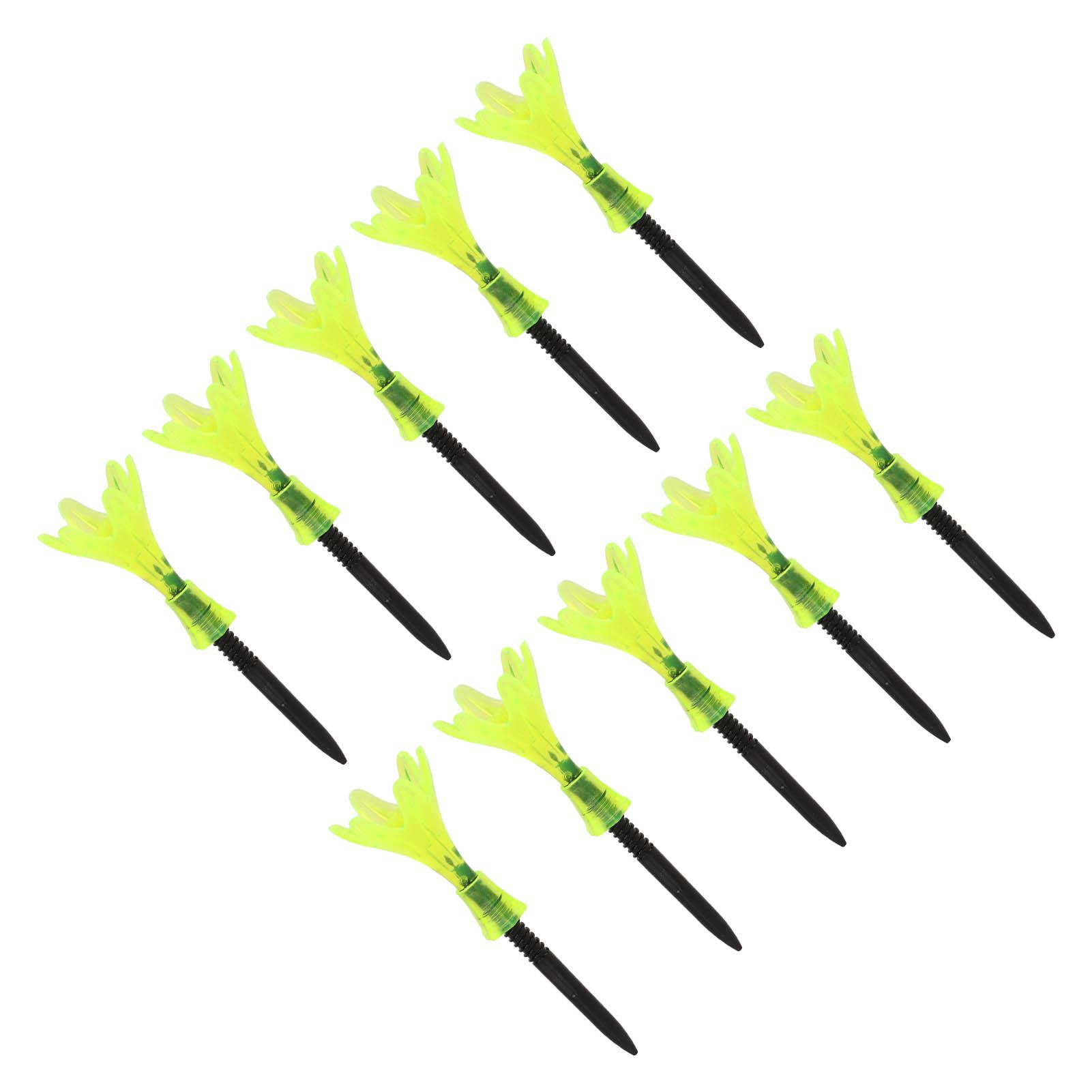 

10 шт. Пластиковые гольф-ти Держатели для мячей Регулируемая высота Устойчивые вспомогательные средства для практики Аксессуары Подарок для