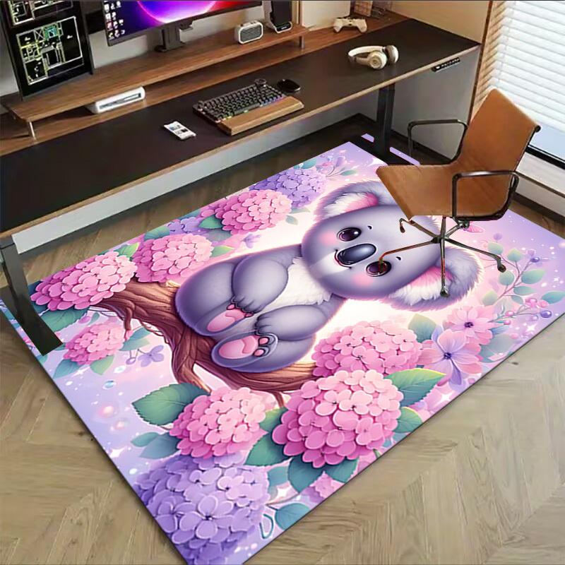 1PC Koala Flowers Extra Large Non Slip Floor carpet, Office, family, bedroom, Studio Large Area Rug Indoor Rugs