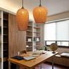 Bamboo Woven Pendant Light: Creative Pastoral Art for Study, Bedroom, Hallway, or Balcony