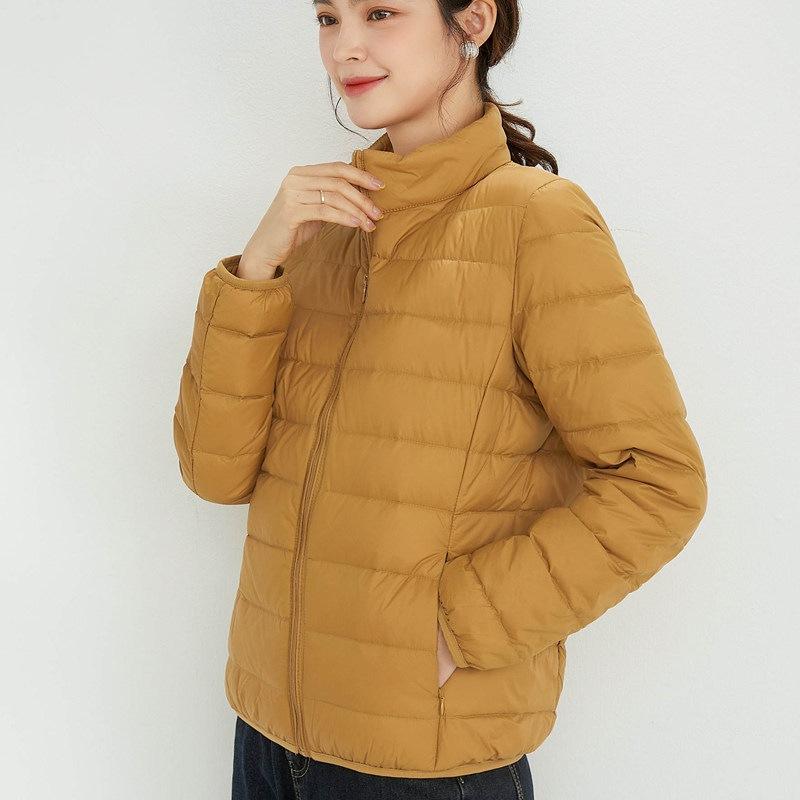 Simple and fashionable down jacket liner women's stand-up collar thin down jacket slim short down jacket duck down