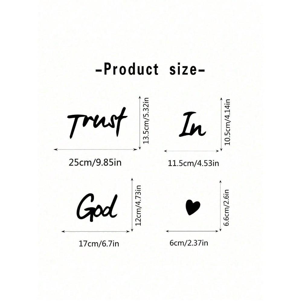 3 Piece Trust in God Metal Wall Art Religious Christian Gift for Women Inspirational Home Decor