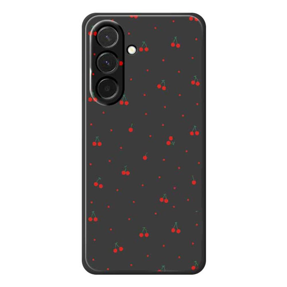 For Samsung Galaxy A36 5G Case Red Cherry Pattern Printing Straight Edge TPU Phone Back Cover