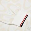 FILA Fleece Striped Round Neck Pullover Sweater Women sweater Standard-White F11W341402F-WT