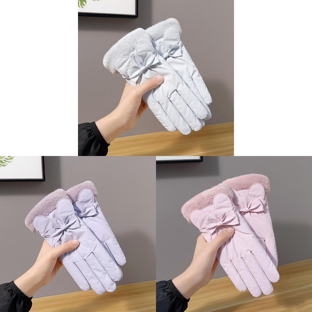 Winter Warm Touchscreen Gloves For Women With Thick Cotton Fleece For Cycling And Travel
