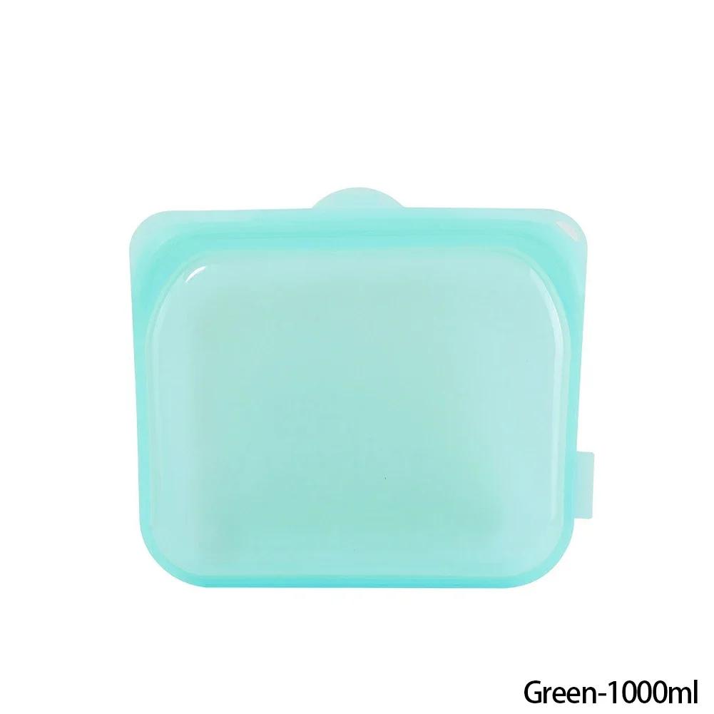 1 buc. Pungă Alimentară Reutilizabilă din Silicon, Container Alimentar pentru Congelator, Rezistent la Căldură, Etanș, Pungi pentru Păstrarea Prospețimii, Pungi de Sigilare pentru Sub-ambalare