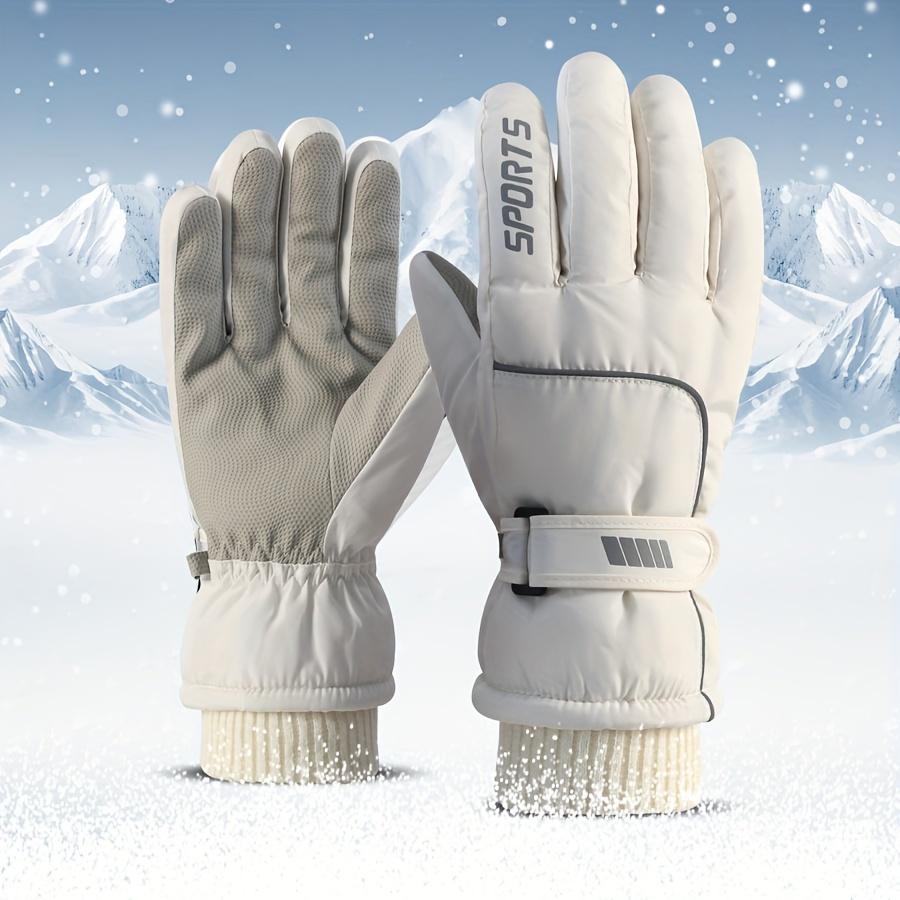 

Winter Women s Ski Gloves - Touchscreen, Warm Fleece Lining, Cold Weather Mittens for Snowboard. белый