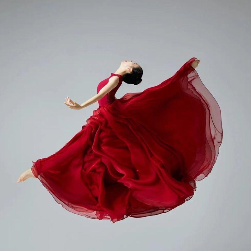720 Degree Classical Dance Elegant Large Swing Skirt Chinese Style Women's Xinjiang Dance Performace Square Dance Clothes