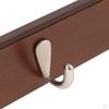 4 Hooks Bamboo Wall-Mounted Coat Hanger Rail Rack Hook Keys Holder