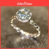 Unique Geometric Topaz Ring For Women With Sparkling Diamond Accents In Sophisticated Platinum