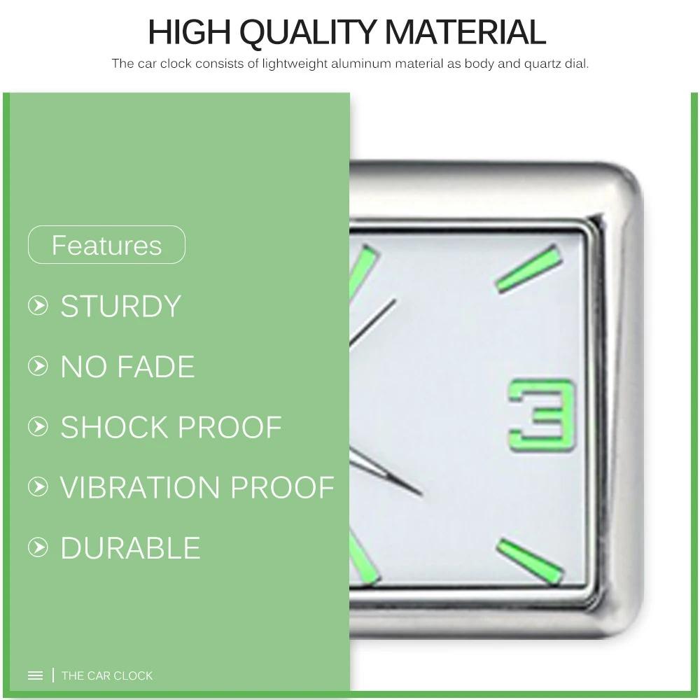 Premium 48mm Luminous Car Clock - Dual-Mount Digital Display with Night Glow for Dashboard & Air Vent