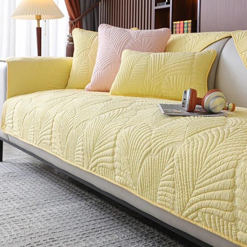 

Thicken Cotton Sofa Covers Soft Non Slip Sofa Mat Winter Warm Washable Couch Slipcovers for Living Room 70x70cm 1pcs