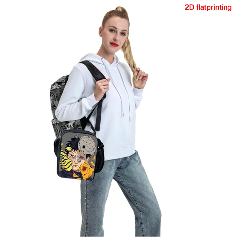 NARUTO Anime Cartoon Kids Insulated Thermal Lunch Bag, Lightweight Portable Children Picnic Tote Bag for Boys & Girls Age 5-11