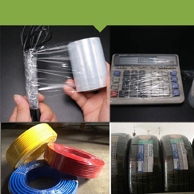 Stretch Wrap Roll with Rolling Handle Protective Film Pack Everything 492ft. Industrial Clear Plastic for Pallet Wrap