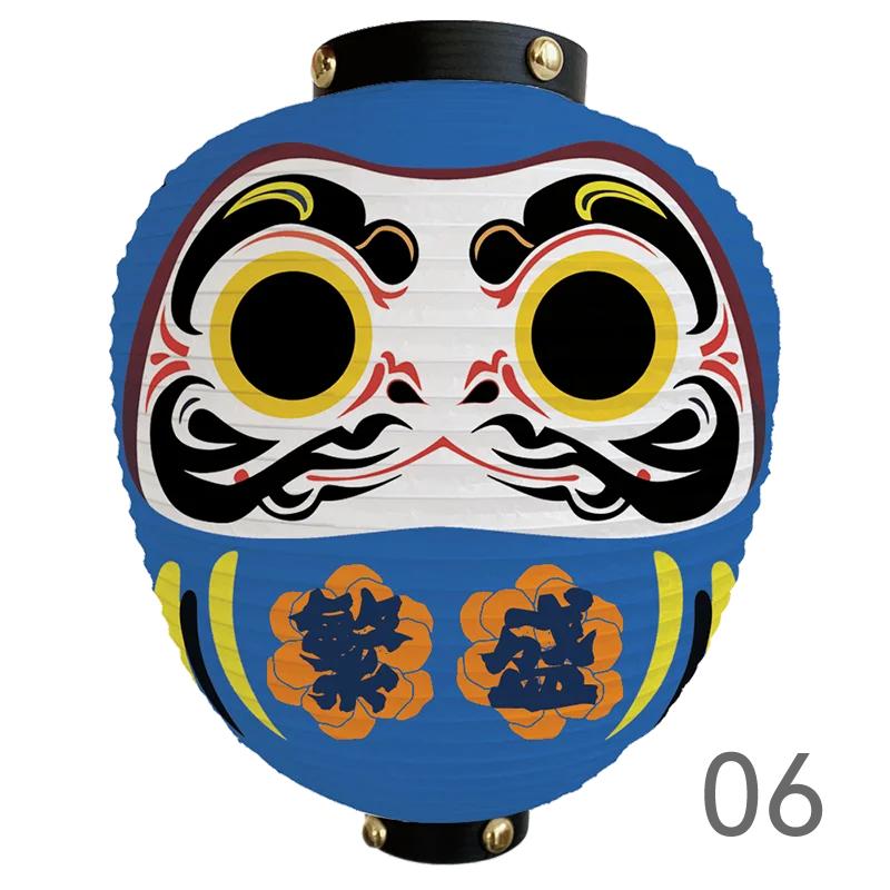Japanese Style Cartoon Wish Dharma Hanging Lantern Japan Mascot Daruma Sushi Pub Bistro Restaurant Izakaya Decor Lantern