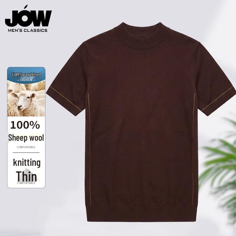 JOW Men's 100% Mercerized Wool Short Sleeve T-Shirt