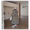 Chaqueta de plumón de alta gama con capucha hasta la rodilla larga para otoño e invierno para mujer, chaqueta de plumón holgada y gruesa, cálida