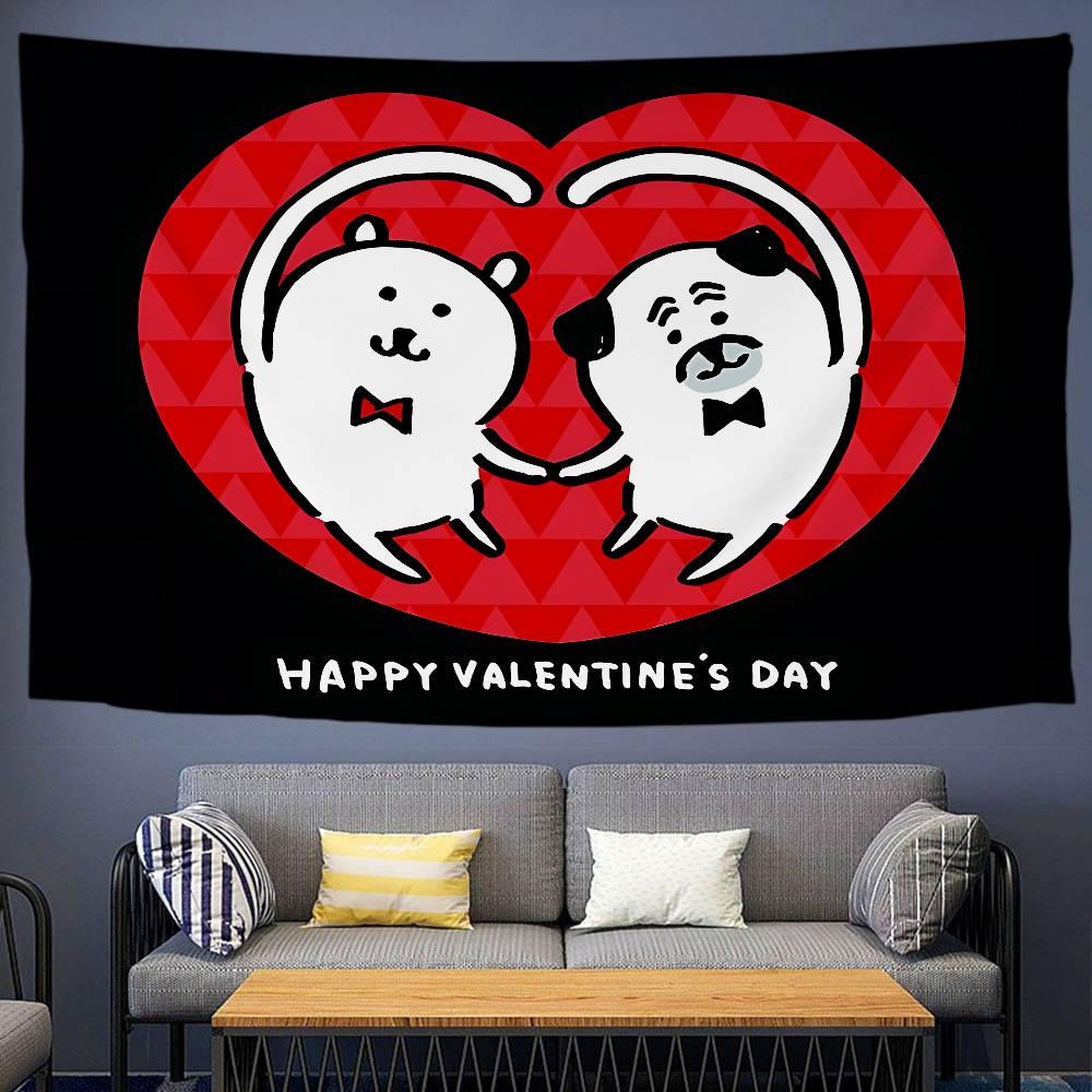 

Cartoon JJoke Cute Bear DIY Wall Tapestry Hippie Flower Wall Carpets Dorm Decor Wall Art Decor 74x94cm(29x37in)