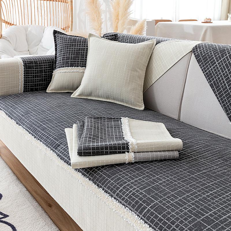 

Простая современная универсальная нескользящая диванная подушка Four Seasons для гостиной, тканевый чехол для дивана 70*70cm