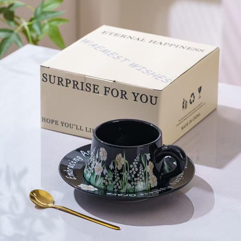 

Lily of the Valley Ceramic Coffee Cup Set