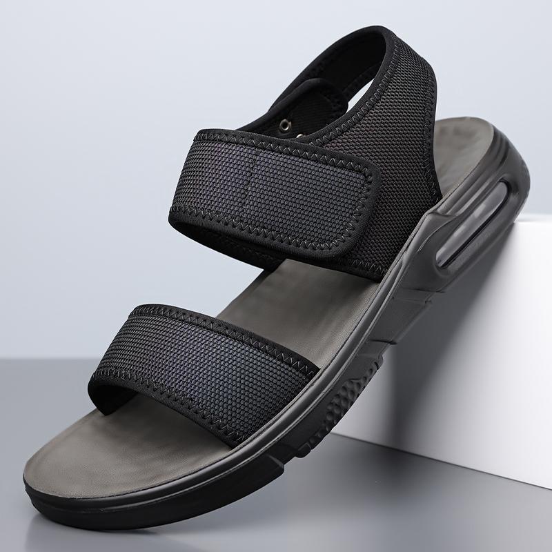 Fashion Men Beach Flats Open-toe Men's Slide Sandals Comfortable Summer Shoes Quick Dry Wading Aqua Shoes All-match Travel Male Sandals