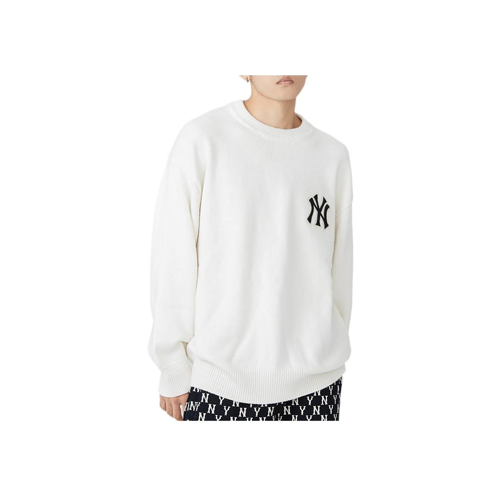 New MLB New York Yankees Sweaters Unisex Cream 3AKPB0126-50CRS