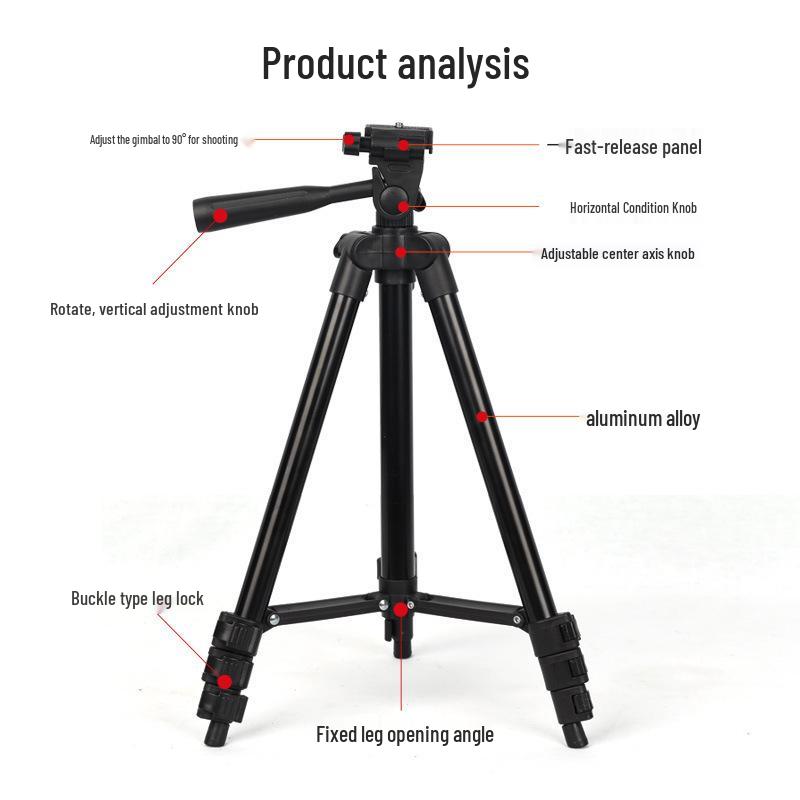 3110/3120 Mobile Phone Tripod Stand for Live Streaming and Photography