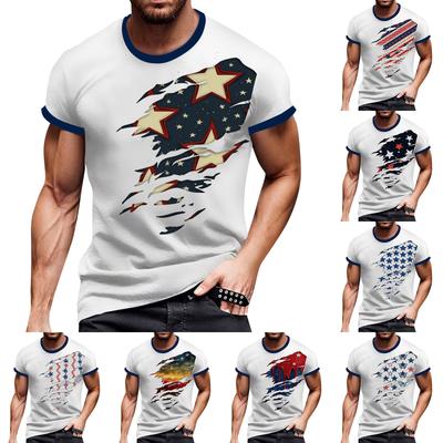 Ανδρικό Μοντέρνο T-Shirt, Street Casual Ρούχο με Κοντά Μανίκια