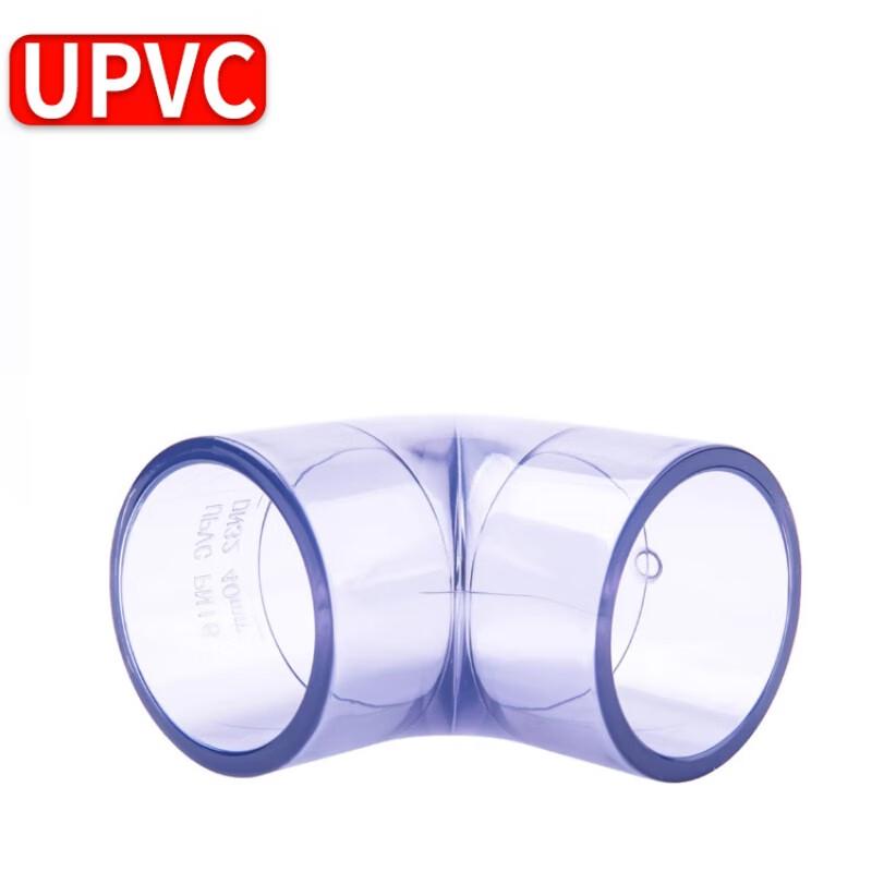 Industrial Grade UPVC Transparent 90-Degree Elbow Pipe Fitting