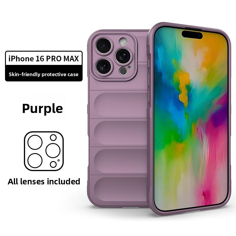 

Подходит для чехла для мобильного телефона iPhone17 Apple 16Pro защитный чехол для кожи ins все включено 15 Apple 14 мобильный телефон мягкий чехол iPhone11 Pro Max фиолетовый