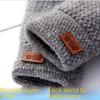 Men's Half-Finger Winter Warm Knitted Gloves for Cycling and Writing
