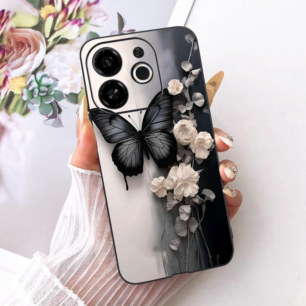 Phone Case For Tecno Pop 9 5G Cover Silicone Cute Cat Fashion Funny Painted Funda For Tecno Pop9 5G KL4 Casing