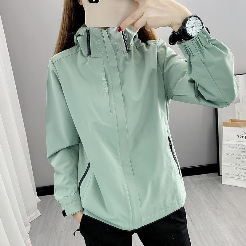 Windproof and Rainproof Thin Charge Coat Women Spring Autumn Basic Jacket Waterproof Outerwear Outfits Fashion Clothing