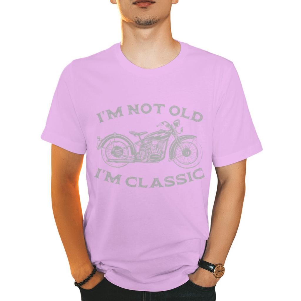 Im Not Old Im Classic Funny Motorcycle Print Tshirts Men Streetwear Short Sleeve Casual Crewneck Tshirt Funny Cycling Tshirt