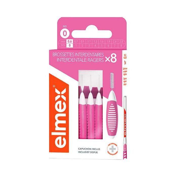Elmex - Brossettes interdentaires Taille 0 - 0,6mm - Pack de 8 brossettes